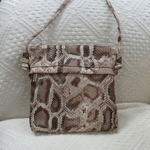 Stylish Snake Print Crossbody Bag